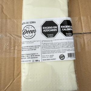 Cod.-Pasta de goma decor BLANCA X 500 grs