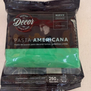 Cod.-Pasta americana decor VERDE MANZANA X 250 grs