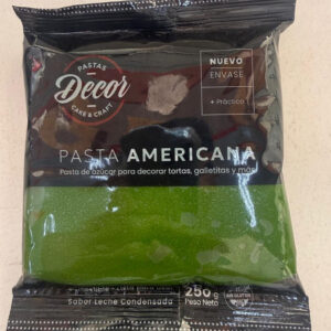 Cod.-Pasta americana decor VERDE OLIVA X 250 grs