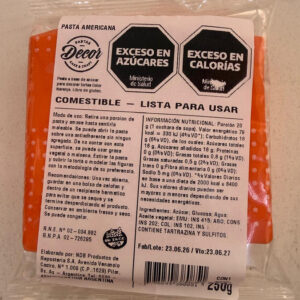 Cod.-Pasta americana decor NARANJA X 250 grs
