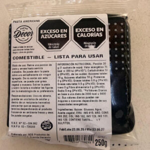 Cod.-Pasta americana decor NEGRO X 250 grs