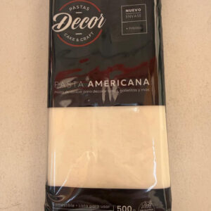 Cod.-Pasta cubretorta decor BLANCA X 500grs